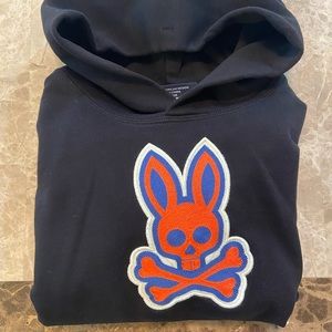 Boys black Psycho Bunny Hoodie sz7/8 S